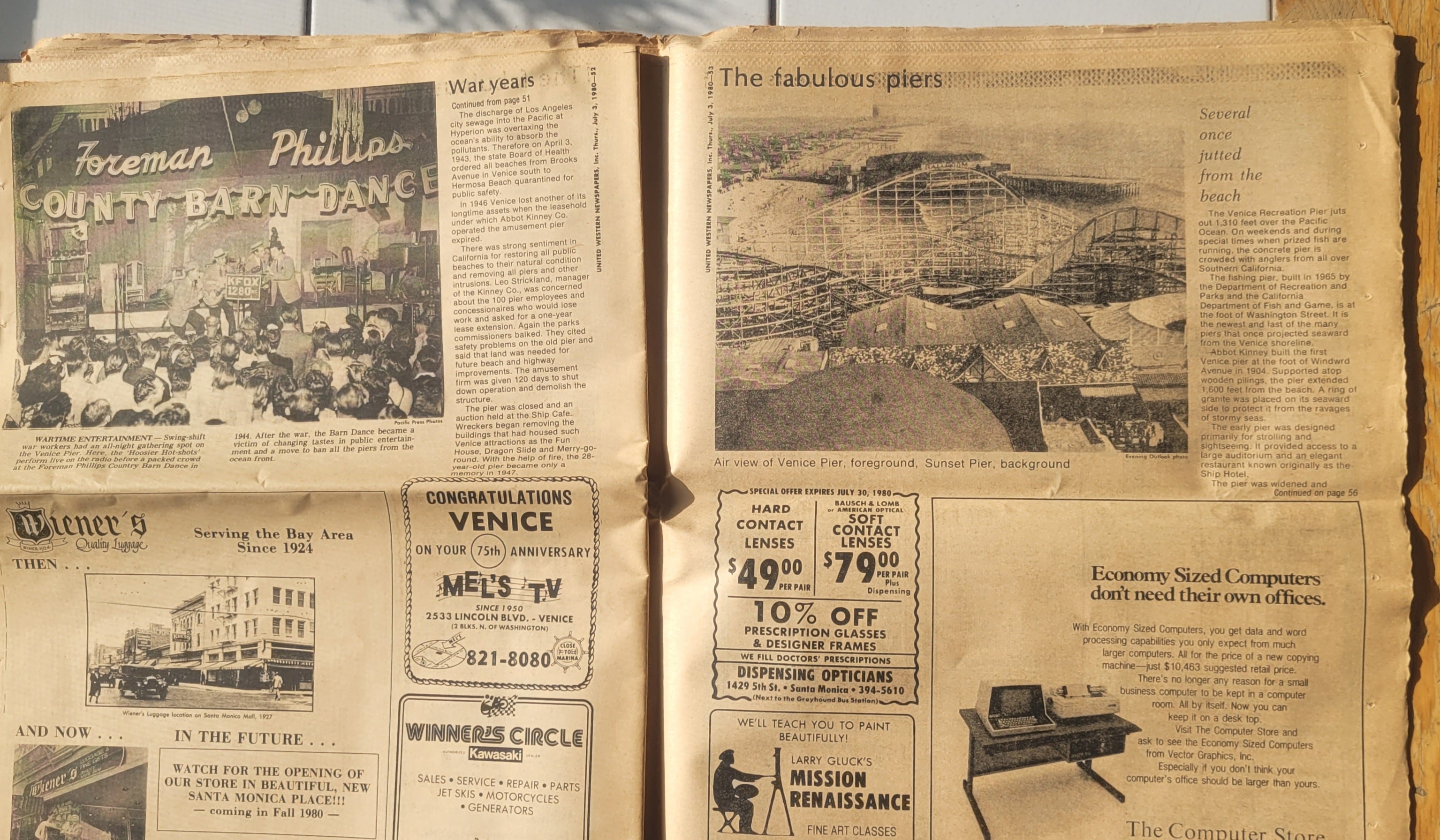 1980 Evening Outlook Newspaper Special: 75th Anniversary Venice of America