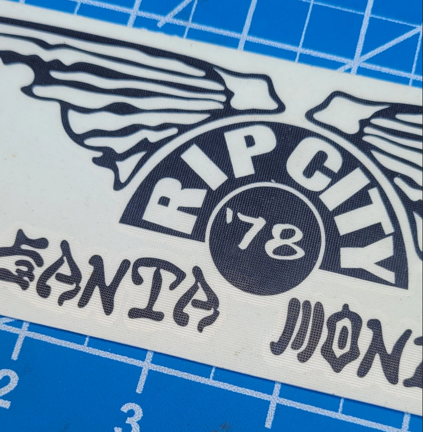 RIP CITY Santa Monica Vinyl Die-Cut Sticker - 6.5" - RARE Old Sticker