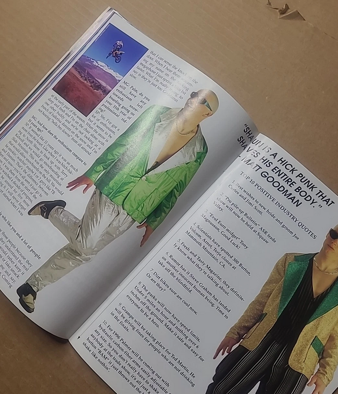 1995 BLUNT Magazine Snowboard issue 4.0 - Shaun Palmer by Rocco  Natas  Tremaine