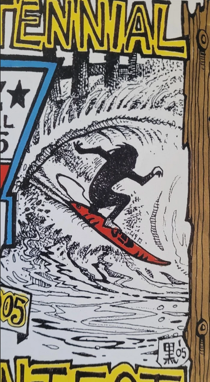 Venice SURF-A-THON 2005 Surf Contest poster 18"x 12"