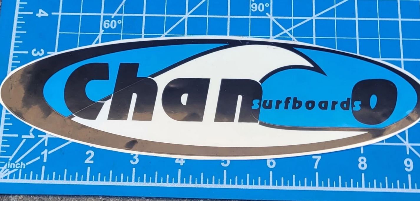 Vintage CHANO Surfboards Sticker - Rare Chano Alvarez 10" Decal