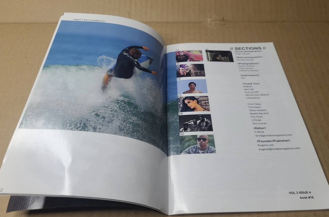 Breaks City Meets Sea Magazine 90’s Skate/Surfing Vol 3 Issue 4 Tom Curren