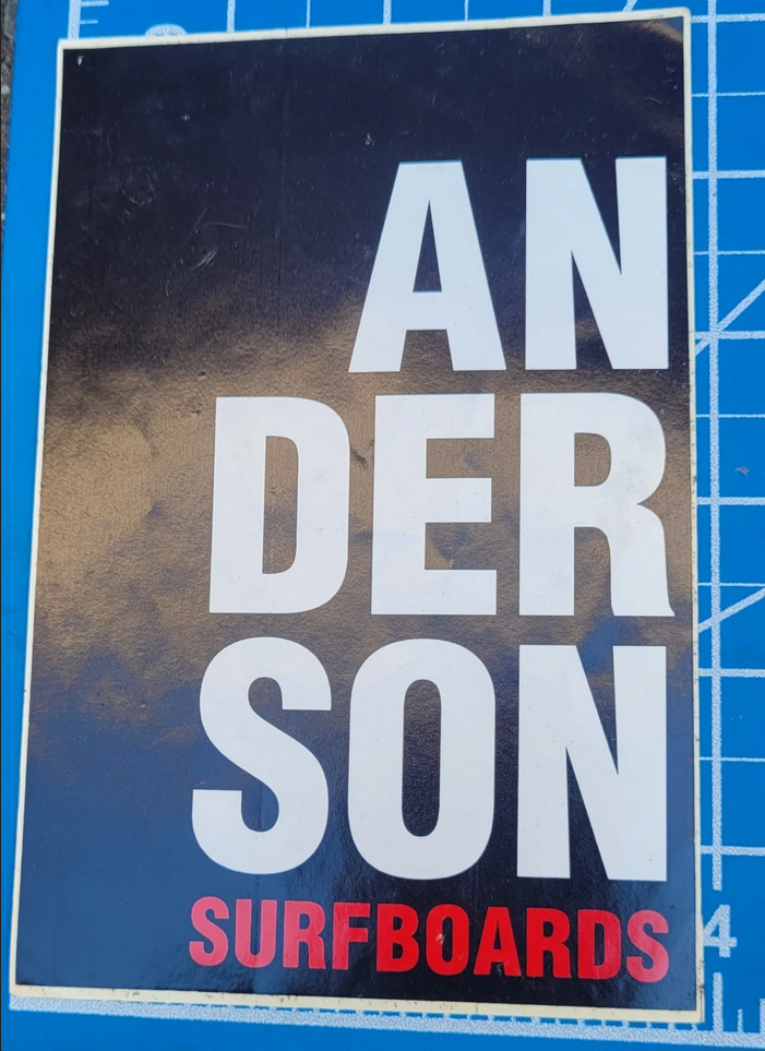 Vintage Anderson Surfboards Sticker