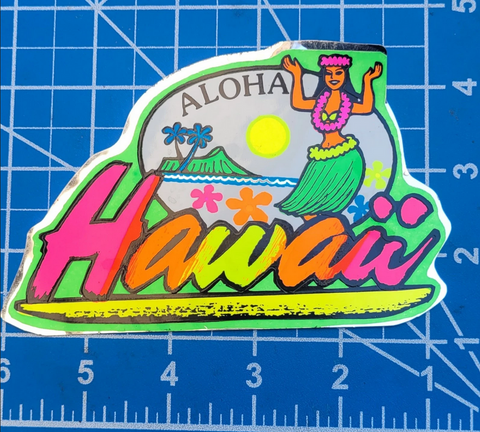 Vintage Hawaii Sticker by Frank Turek for Hawaiian Kine Kards Design - 2005