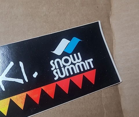 Vintage Snow Summit Ski Resort Sticker - 11" - "Gotta Ski"